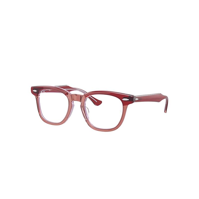 Ray-Ban Rb9098v Optics Kids Eyeglasses Top Red & Orange & Light Purple Frame Clear Lenses Polarized by RAY-BAN