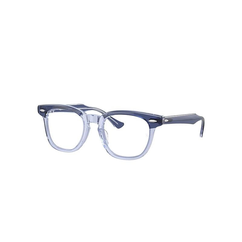 Ray-Ban Rb9098v Optics Kids Eyeglasses Top Violet On Transparent Violet Frame Clear Lenses Polarized by RAY-BAN