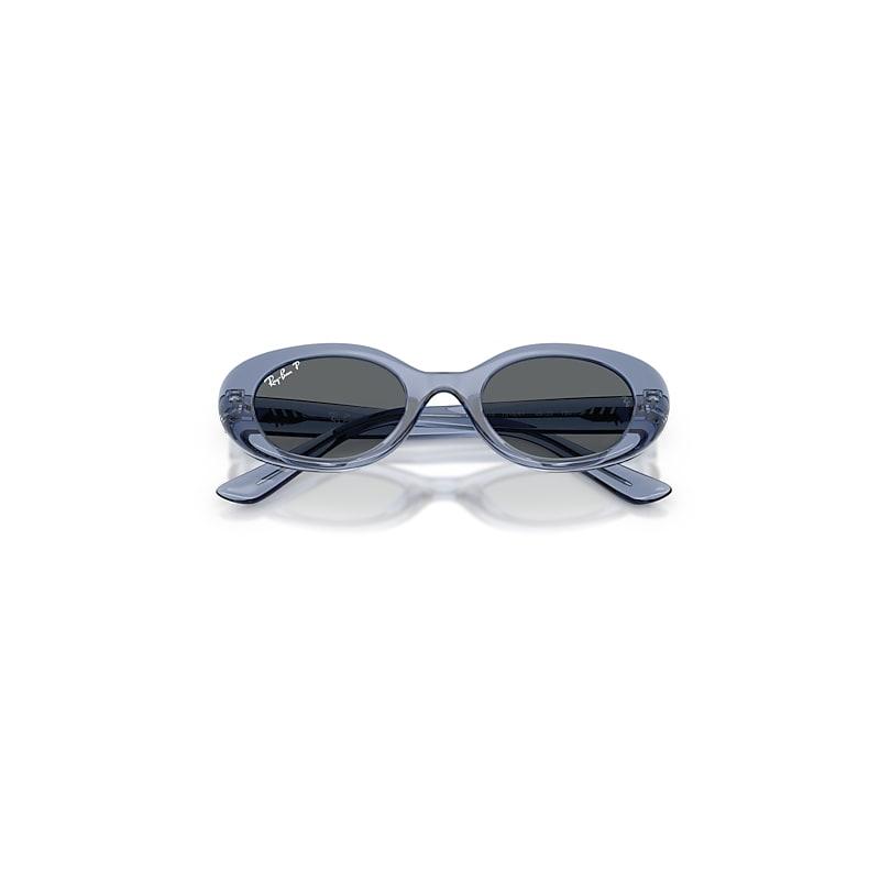 Ray-Ban Rb9141s Kids Sunglasses Transparent Blue Frame Grey Lenses Polarized by RAY-BAN