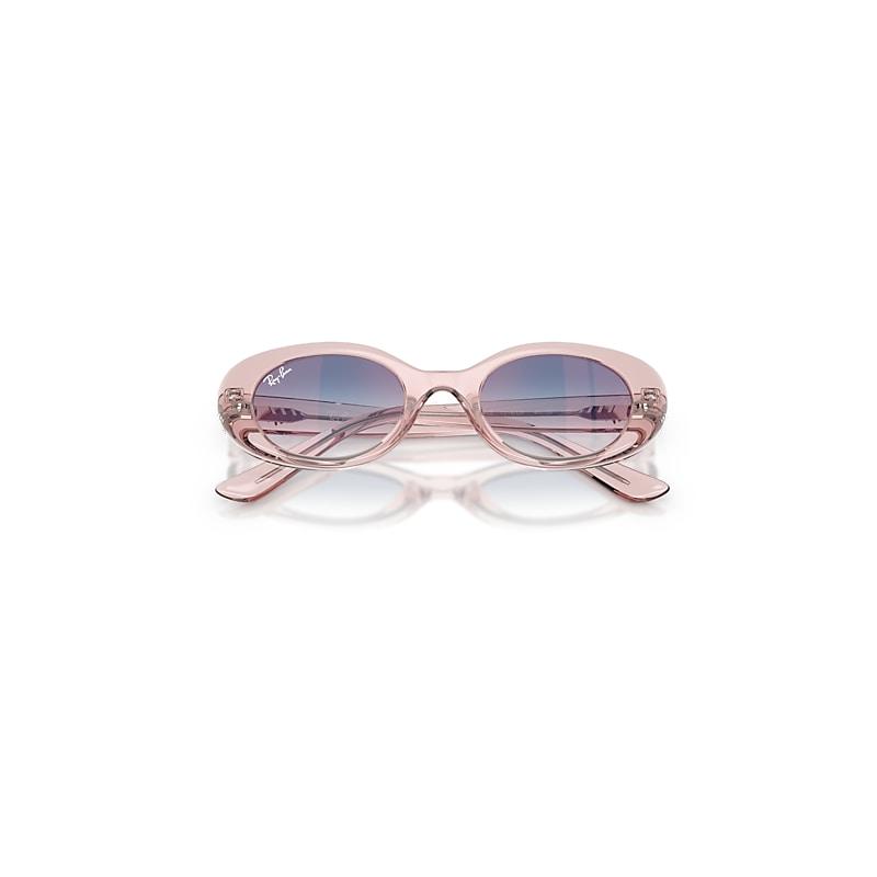 Ray-Ban Rb9141s Kids Sunglasses Transparent Pink Frame Blue Lenses by RAY-BAN