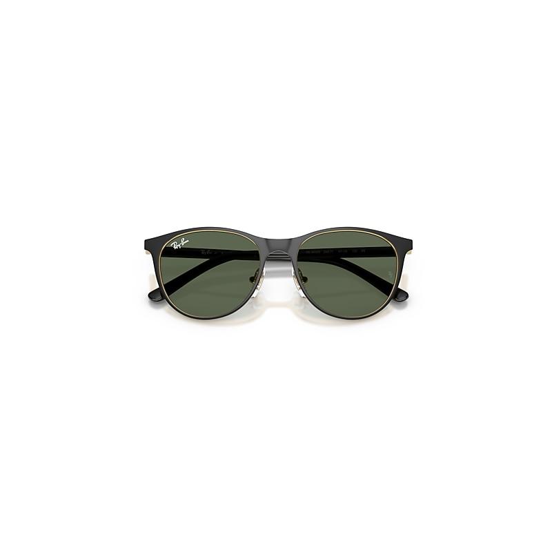 Ray-Ban Rb9552s Kids Sunglasses Black Frame Green Lenses by RAY-BAN