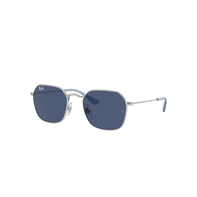 Ray-Ban Rb9594s Kids Sunglasses Silver Frame Blue Lenses by RAY-BAN