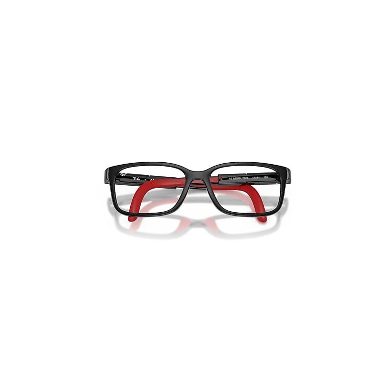 Ray-Ban Rba1980 Optics Kids Bio-based Eyeglasses Black & Red Frame Clear Lenses Polarized by RAY-BAN