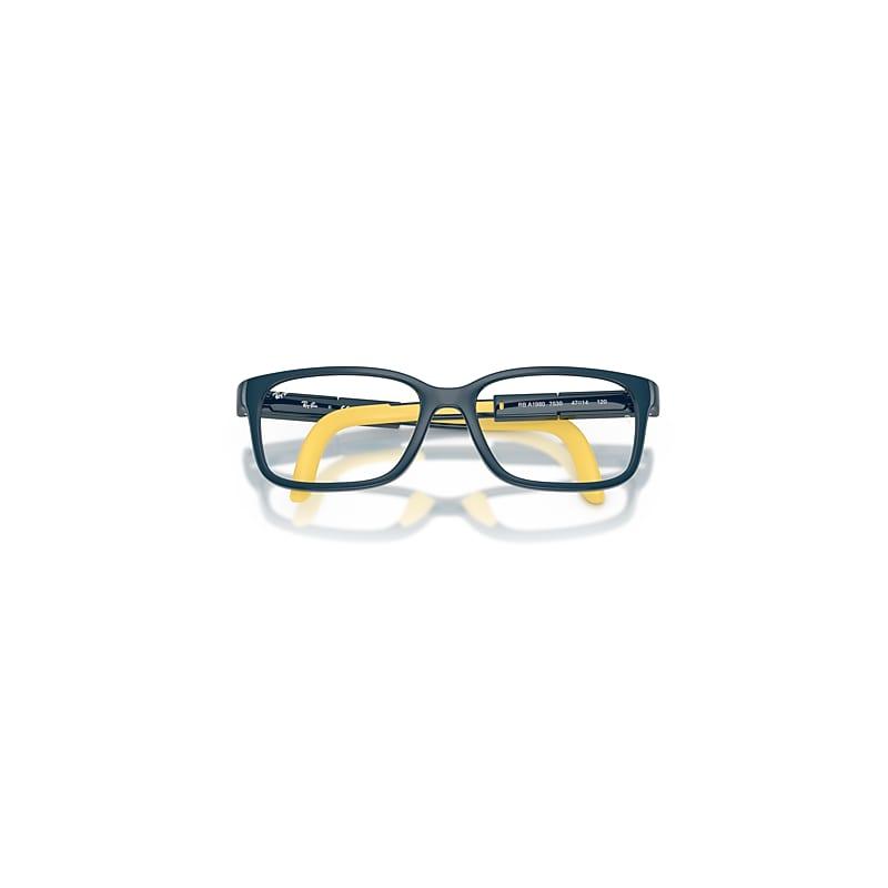 Ray-Ban Rba1980 Optics Kids Bio-based Eyeglasses Blue & Yellow Frame Clear Lenses Polarized by RAY-BAN