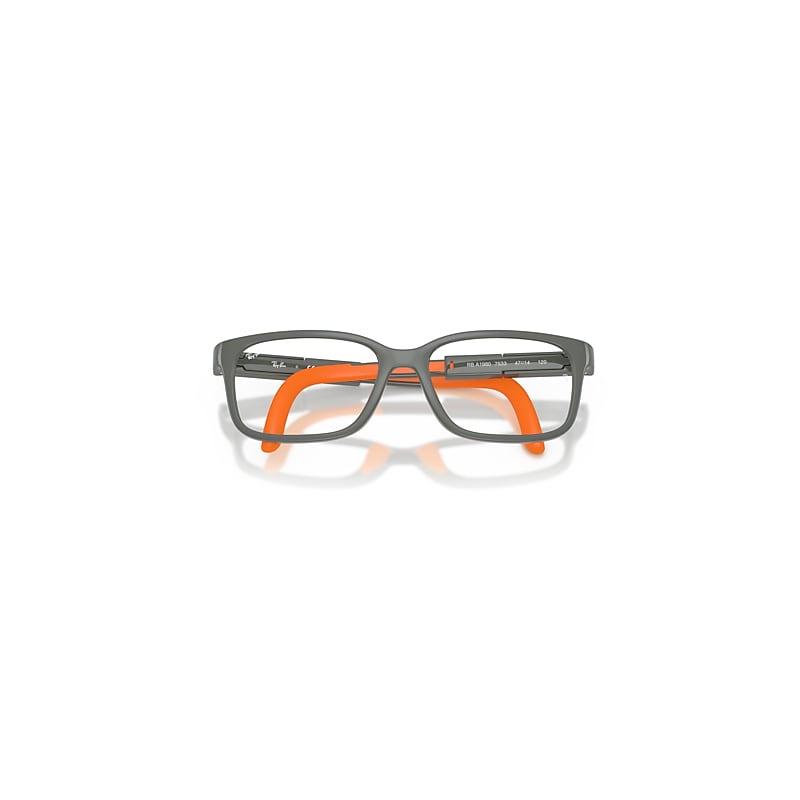 Ray-Ban Rba1980 Optics Kids Bio-based Eyeglasses Grey & Orange Frame Clear Lenses Polarized by RAY-BAN