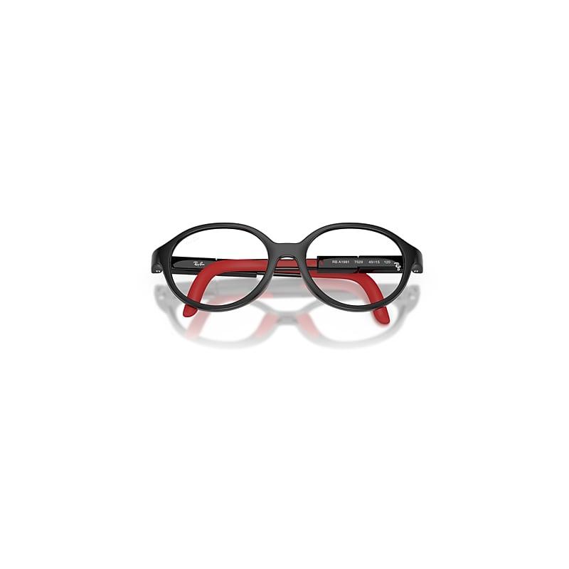Ray-Ban Rba1981 Optics Kids Bio-based Eyeglasses Black & Red Frame Clear Lenses Polarized by RAY-BAN