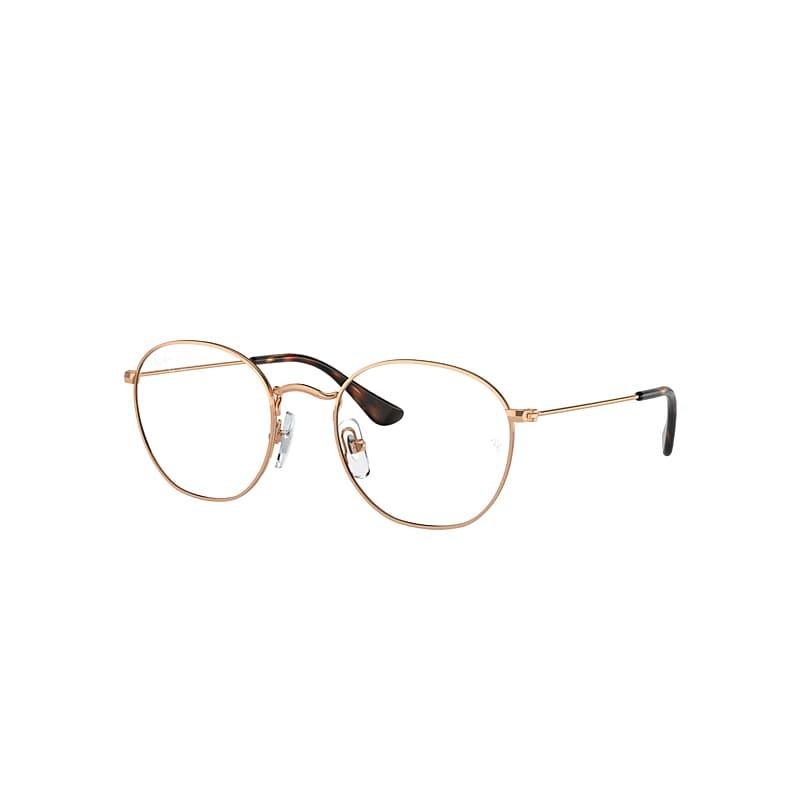 Ray-Ban Rob Optics Kids Eyeglasses Rose Gold Frame Clear Lenses Polarized by RAY-BAN