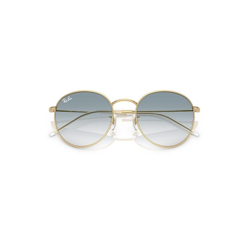 Ray-Ban Round Reverse Sunglasses Arista Gold Frame Blue Lenses by RAY-BAN