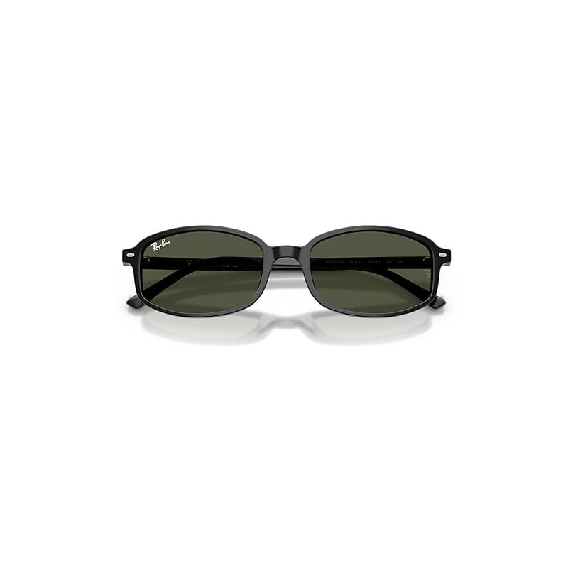 Ray-Ban Sam Sunglasses Black Frame Green Lenses by RAY-BAN