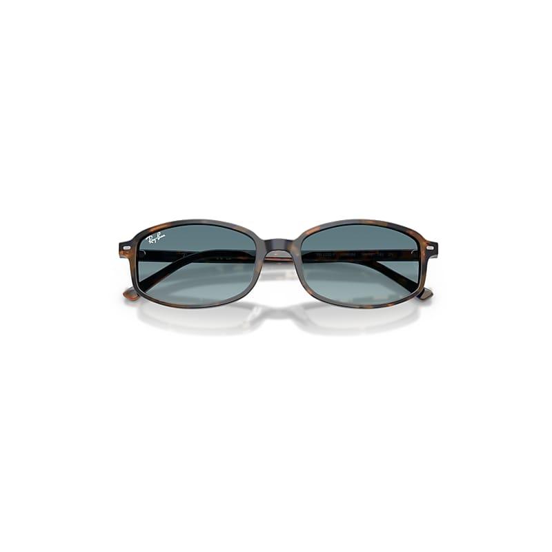 Ray-Ban Sam Sunglasses Yellow & Blue Havana Frame Blue Lenses by RAY-BAN