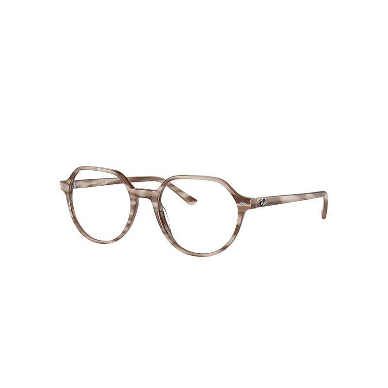 Ray-Ban Thalia Optics Eyeglasses Striped Beige Frame Clear Lenses Polarized by RAY-BAN