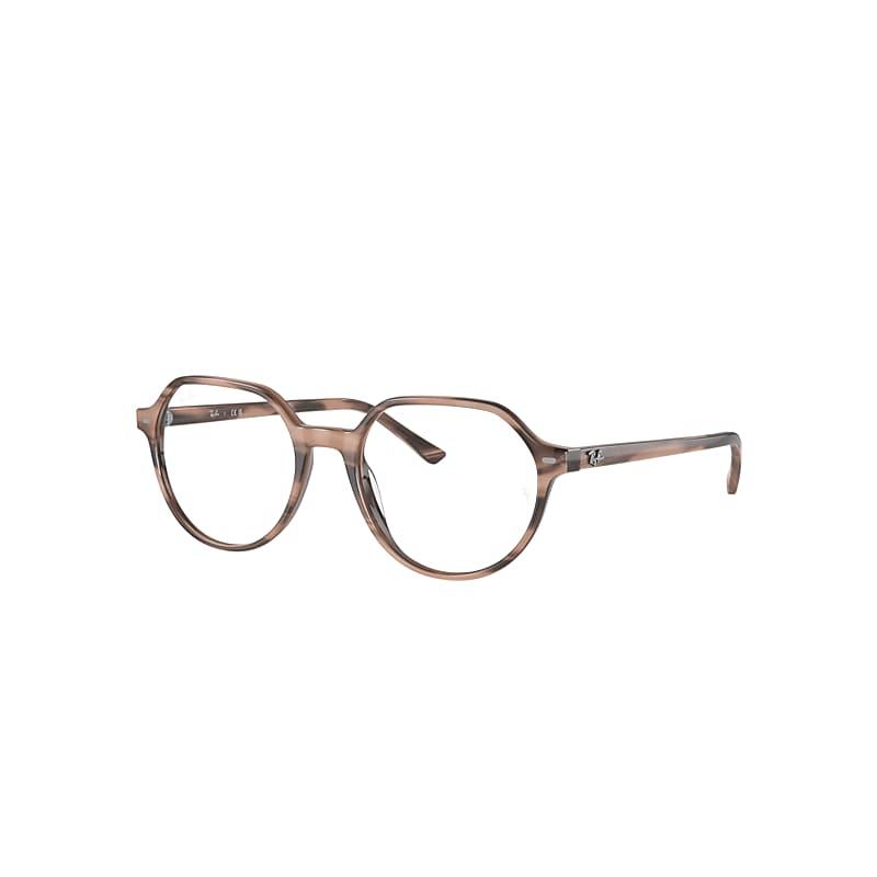 Ray-Ban Thalia Optics Eyeglasses Striped Pink Frame Clear Lenses Polarized by RAY-BAN