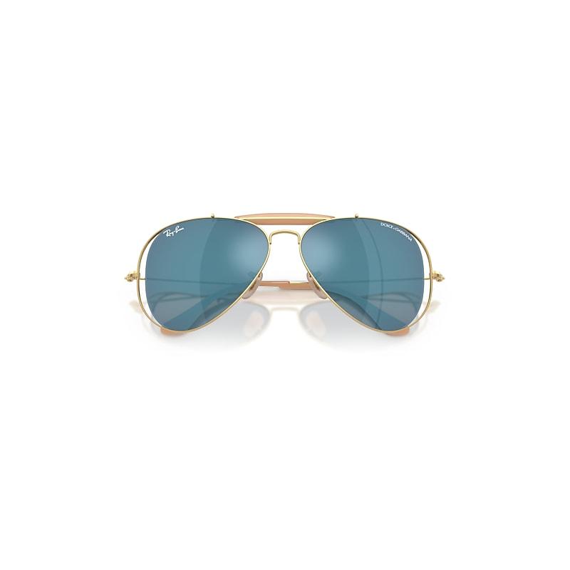 Ray-Ban The Outdoorsman By Dolce&gabbana Sunglasses Arista Gold Frame Blue Lenses by RAY-BAN