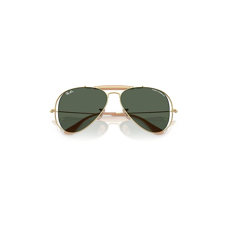 Ray-Ban The Outdoorsman By Dolce&gabbana Sunglasses Arista Gold Frame Green Lenses by RAY-BAN