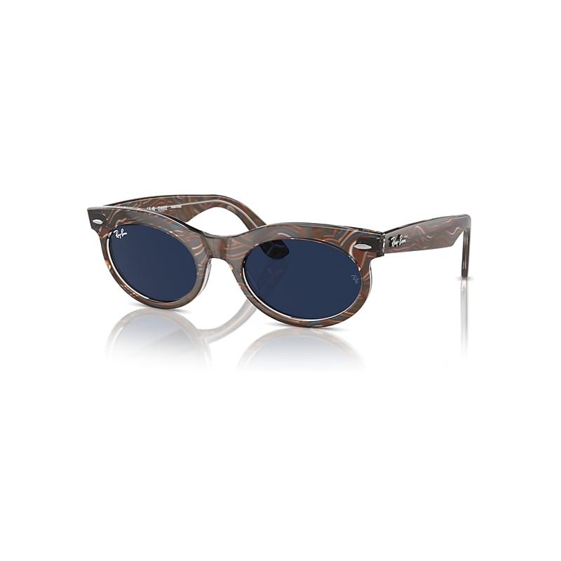 Ray-Ban Wayfarer Oval Change Transitions® Sunglasses Photo Waves Grey Frame Clear Lenses by RAY-BAN