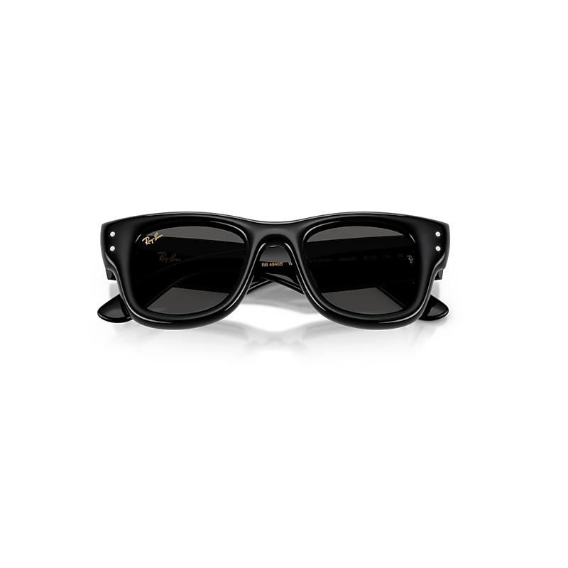 Ray-Ban Wayfarer Puffer Crystal Edition Sunglasses Black & Strass Frame Black Lenses by RAY-BAN