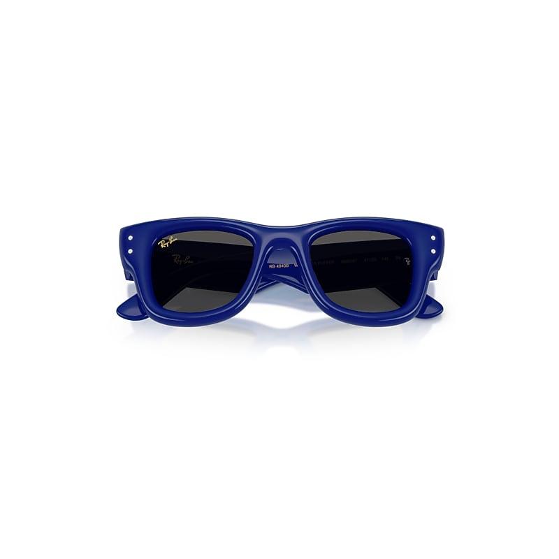 Ray-Ban Wayfarer Puffer Crystal Edition Sunglasses Blue & Strass Frame Black Lenses by RAY-BAN