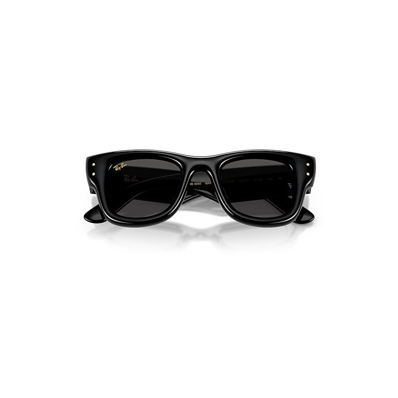 Ray-Ban Wayfarer Puffer Sunglasses Black Frame Black Lenses by RAY-BAN
