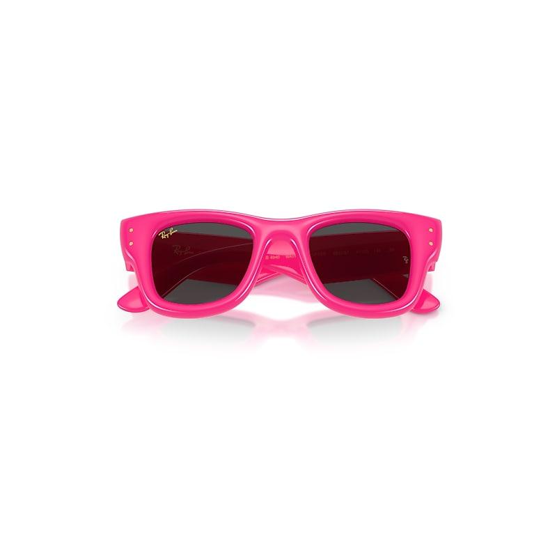 Ray-Ban Wayfarer Puffer Sunglasses Fucsia Frame Black Lenses by RAY-BAN