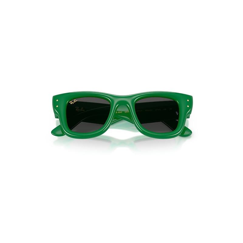 Ray-Ban Wayfarer Puffer Sunglasses Green Frame Black Lenses by RAY-BAN