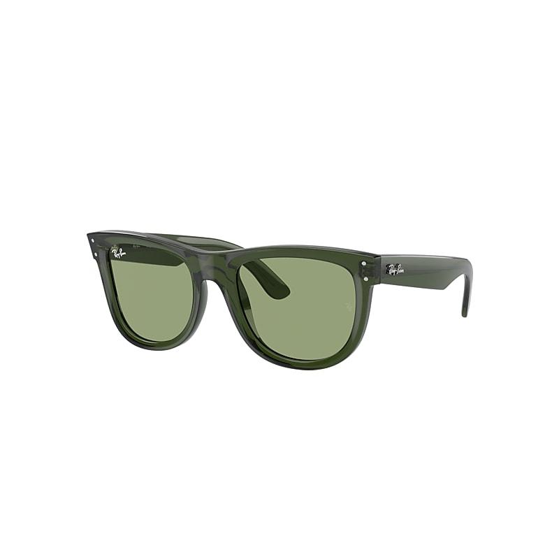 Ray-Ban Wayfarer Reverse Limited Sunglasses Transparent Green Frame Green Lenses by RAY-BAN