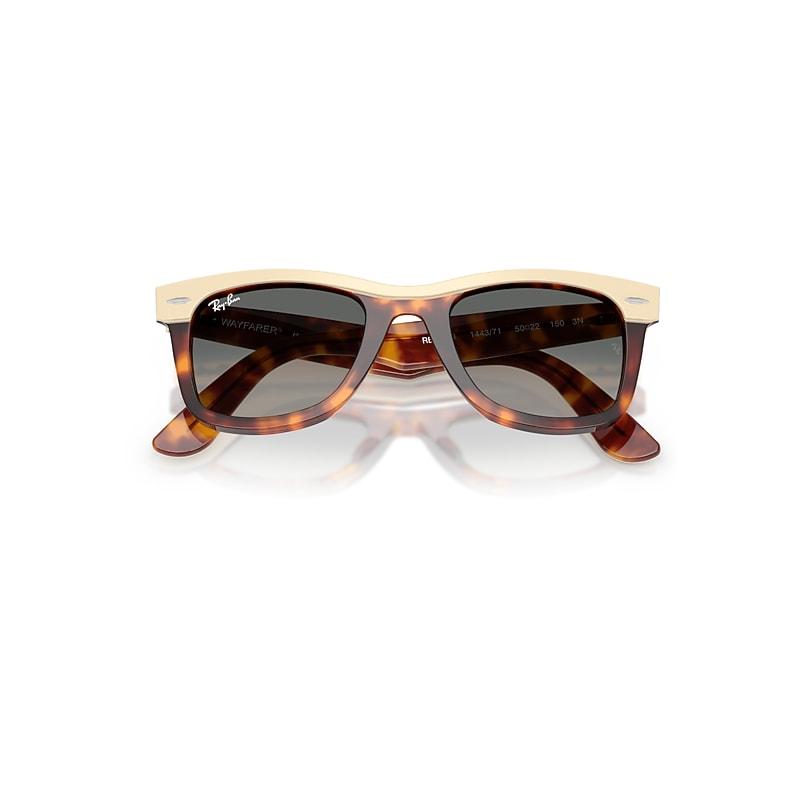 Ray-Ban Wayfarer Street Neat Sunglasses Beige Havana Frame Grey Lenses by RAY-BAN