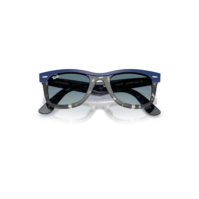Ray-Ban Wayfarer Street Neat Sunglasses Blue On Havana Frame Blue Lenses by RAY-BAN