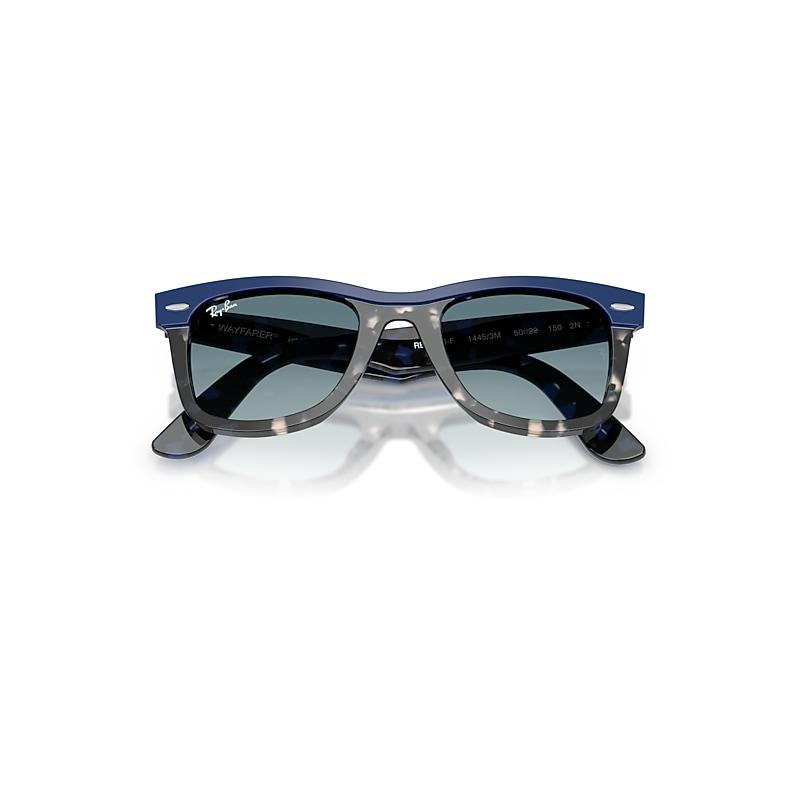 Ray-Ban Wayfarer Street Neat Sunglasses Blue On Havana Frame Blue Lenses by RAY-BAN