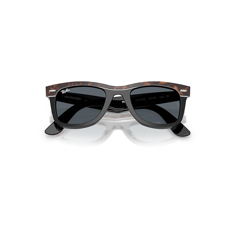 Ray-Ban Wayfarer Street Neat Sunglasses Havana On Black Frame Blue Lenses by RAY-BAN
