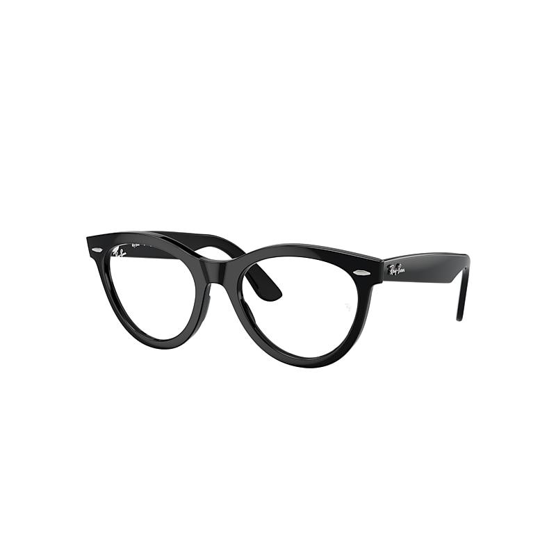 Ray-Ban Wayfarer Way Optics Eyeglasses Black Frame Clear Lenses Polarized by RAY-BAN
