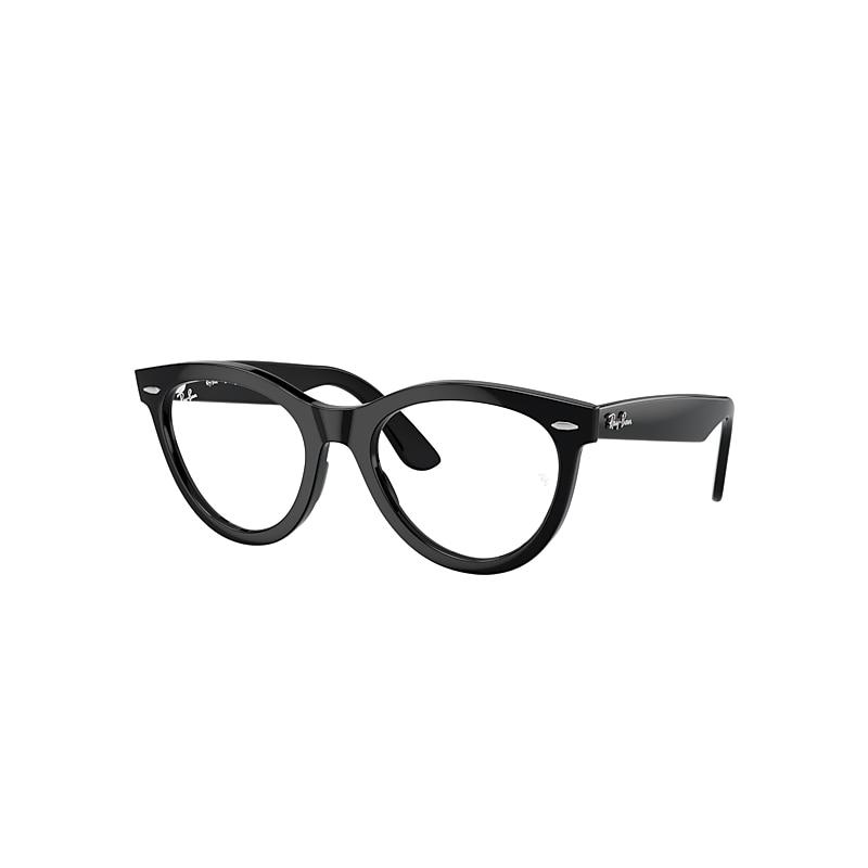 Ray-Ban Wayfarer Way Optics Eyeglasses Black Frame Clear Lenses Polarized by RAY-BAN