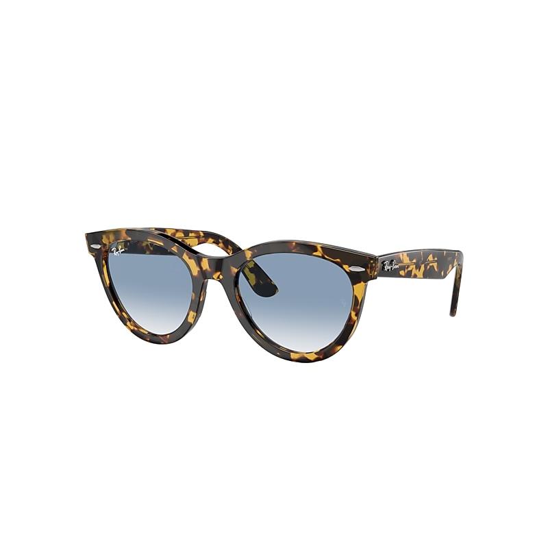 Ray-Ban Wayfarer Way Sunglasses Yellow Havana Frame Blue Lenses by RAY-BAN
