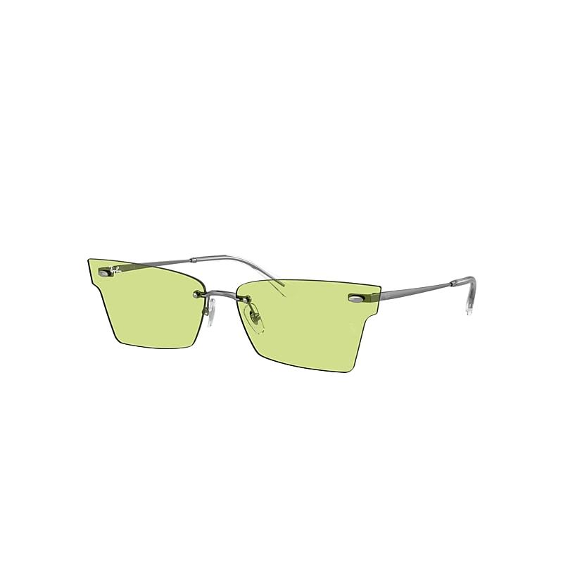 Ray-Ban Xime Bio-based Sunglasses Gunmetal Frame Green Lenses by RAY-BAN