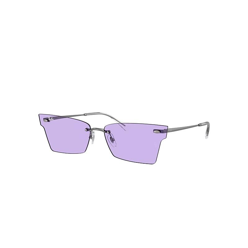 Ray-Ban Xime Bio-based Sunglasses Gunmetal Frame Violet Lenses by RAY-BAN