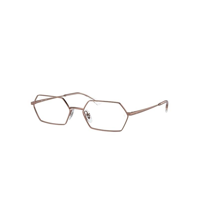 Ray-Ban Yevi Optics Eyeglasses Copper Frame Clear Lenses Polarized by RAY-BAN