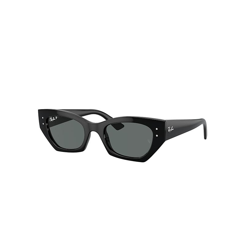 Ray-Ban Zena Bio-based Sunglasses Black Frame Grey Lenses Polarized by RAY-BAN