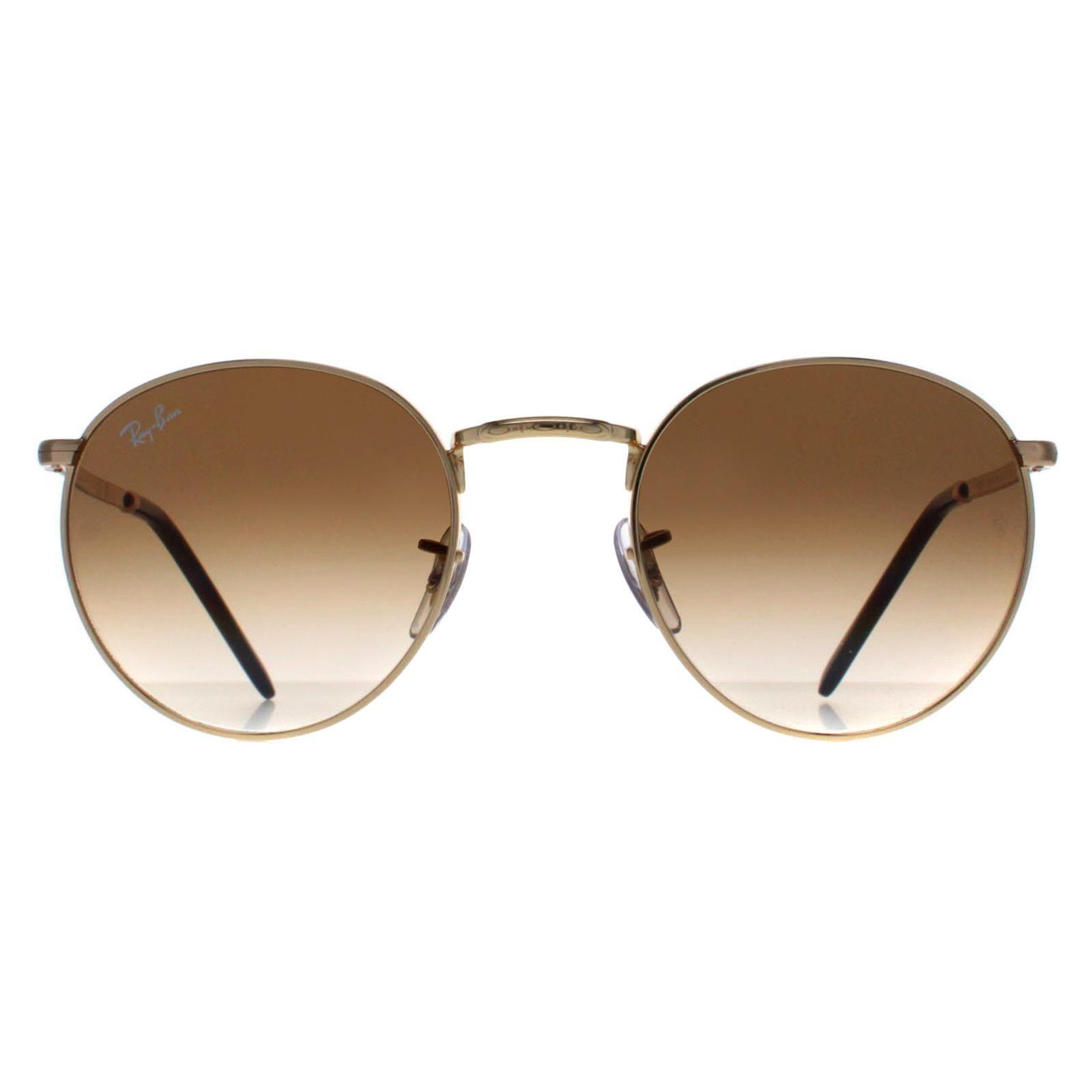 Round Gold Brown Gradient RB3637 New Round by RAY-BAN
