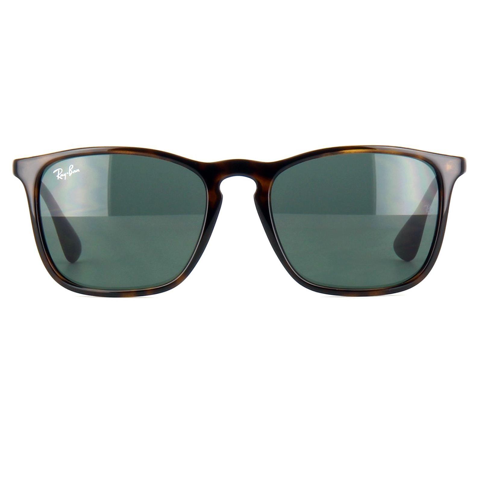 Round Tortoise & Gunmetal Green Sunglasses by RAY-BAN