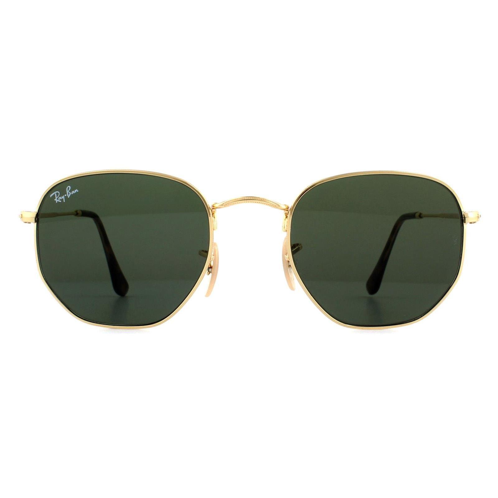 Square Gold Green G-15 Sunglasses by RAY-BAN