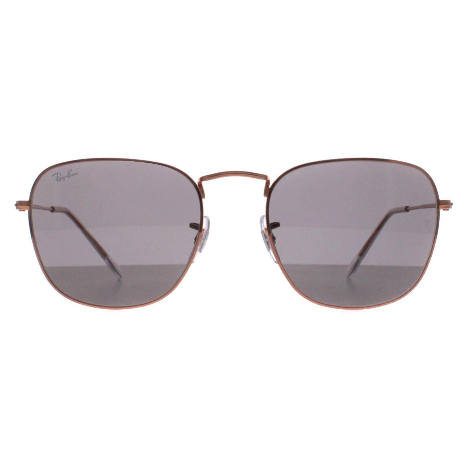 Square Rose Gold Dark Grey RB3857 Frank by RAY-BAN