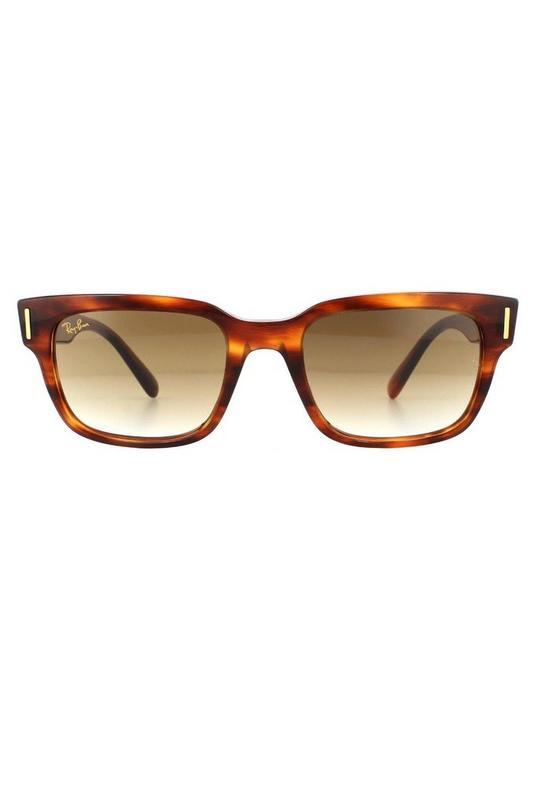 Square Tortoise Light Brown Gradient Sunglasses by RAY-BAN