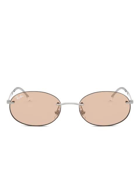 oval-frame rimless sunglasses by RAY-BAN
