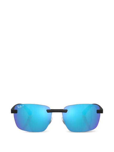 rimless rectangle-frame sunglasses by RAY-BAN