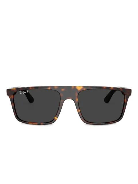 shield-frame tortoiseshell sunglasses by RAY-BAN