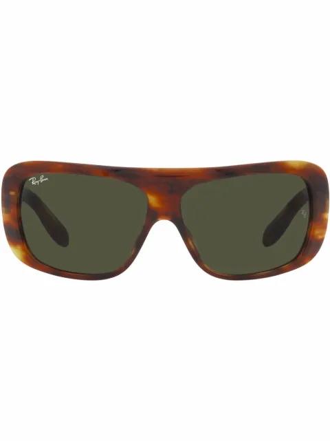 tortoiseshell-effect geometric-frame sunglasses by RAY-BAN