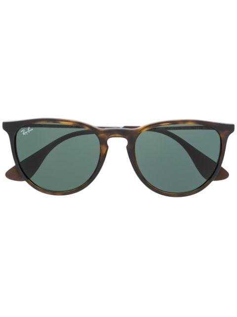 tortoiseshell round frame sunglasses by RAY-BAN