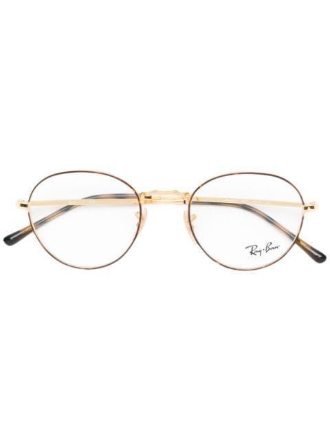 two-tone round-frame glasses by RAY-BAN