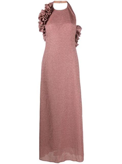 Olivia metallic maxi dress by RAYANE BACHA