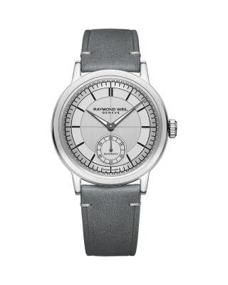 Millesime Automatic Small Seconds Leather Strap Watch by RAYMOND WEIL