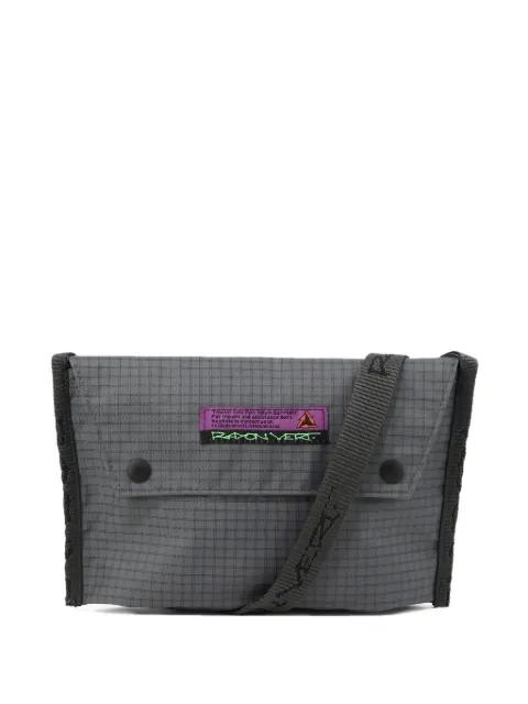 small grid-pattern flap shoulder bag by RAYON VERT